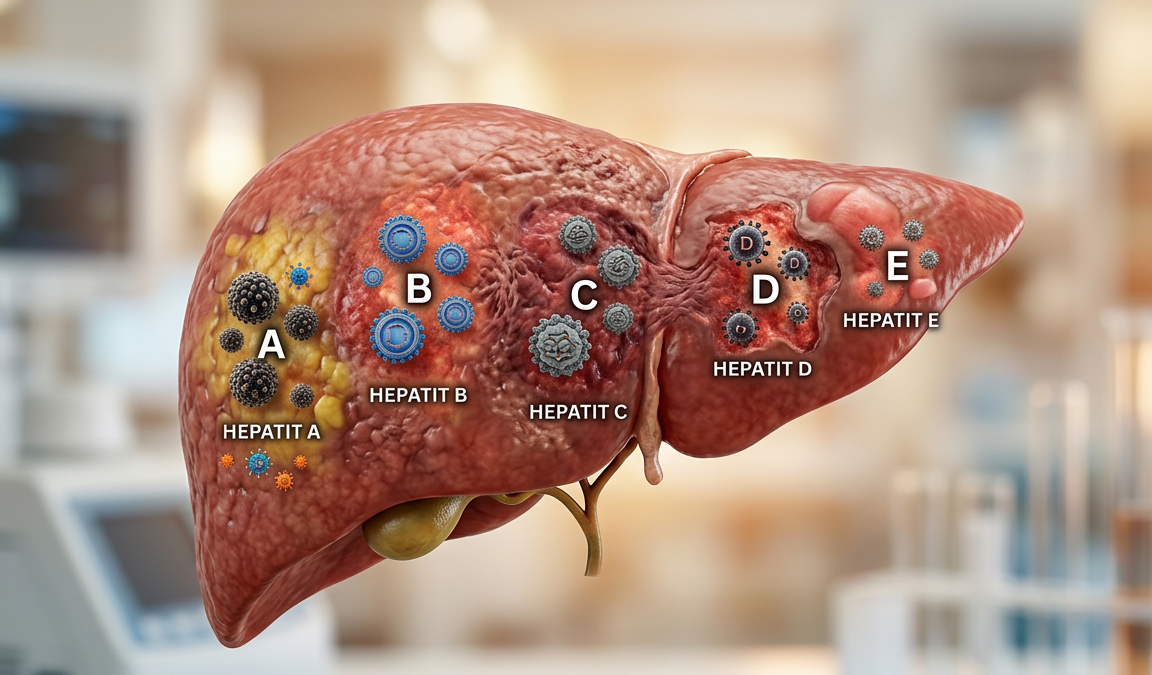 Hepatit Nedir? A, B, C, D, E Türleri ve Karaciğere Etkisi